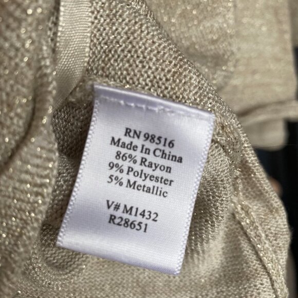 Gold Long Sleeved Knit Two Piece Illusion Sweater - Picture 11 of 13